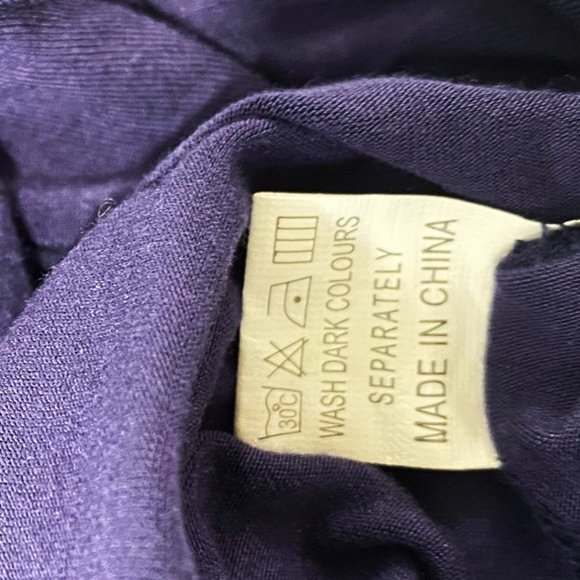 Justfitsu Womens Top Off The Shoulder Periwinkle Blue Long Sleeves Blouse L - Picture 5 of 5